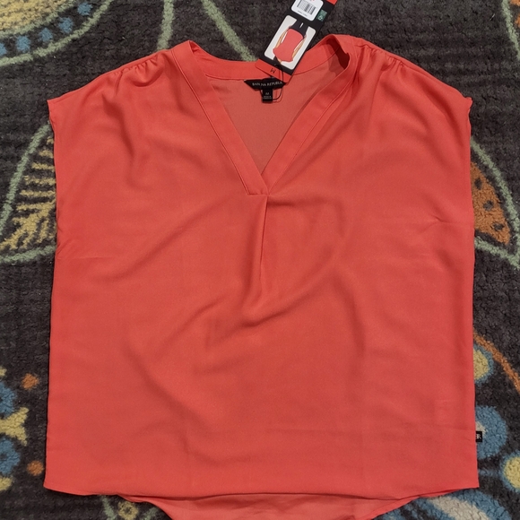 Banana Republic Tops - Banana Republic Orange V-Neck Blouse